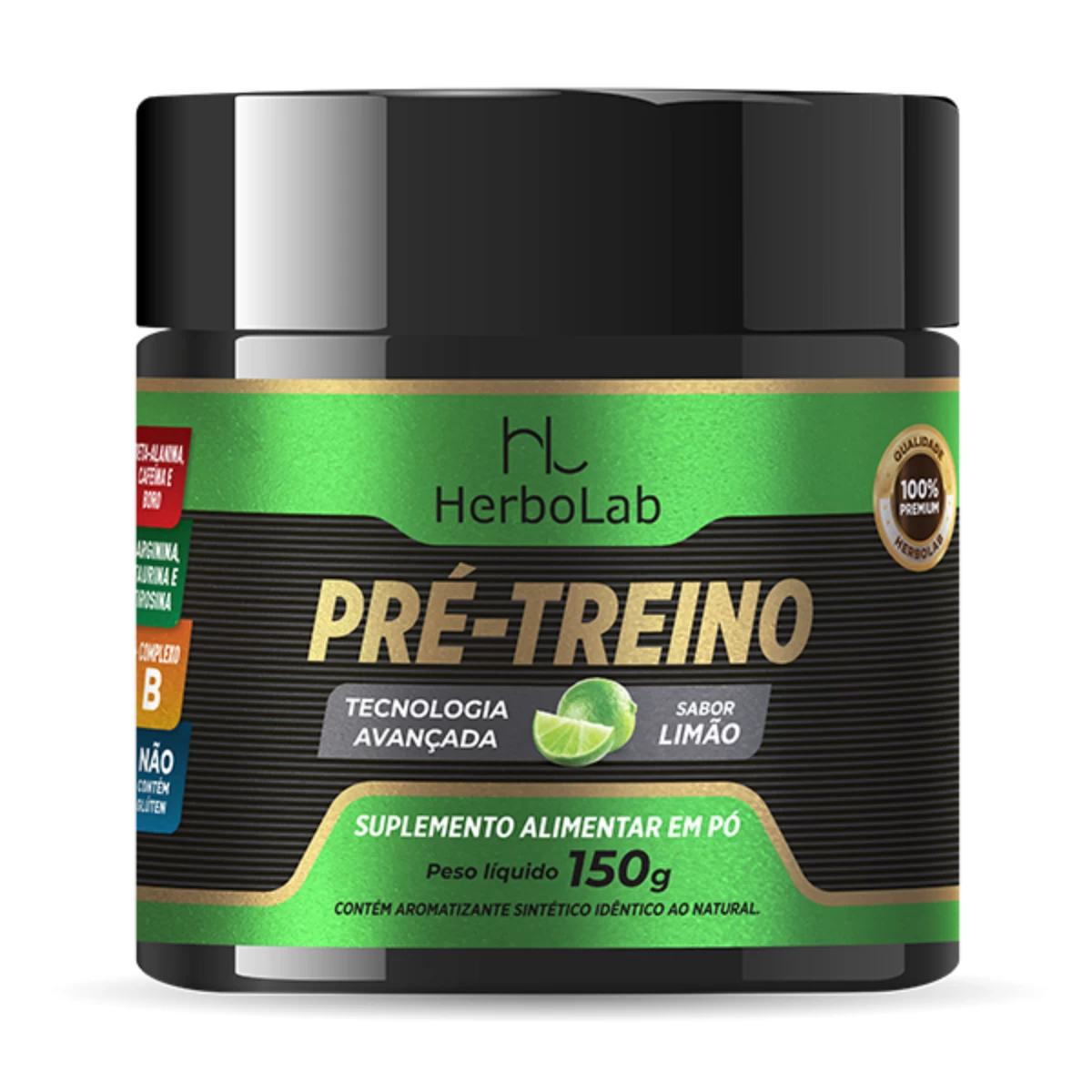 Pré-Treino Herbolab - Sabor Limão